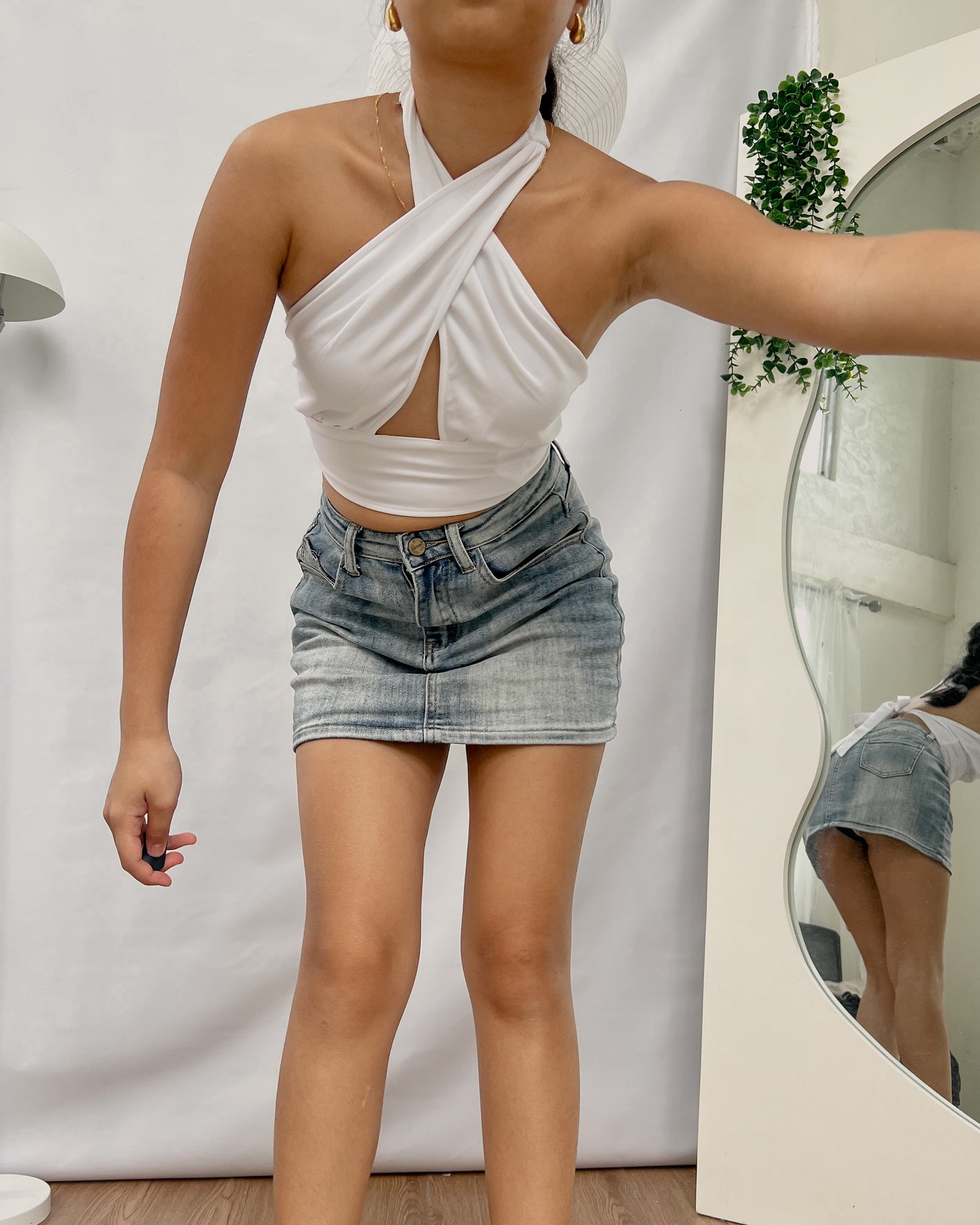 H&M crisscross front top