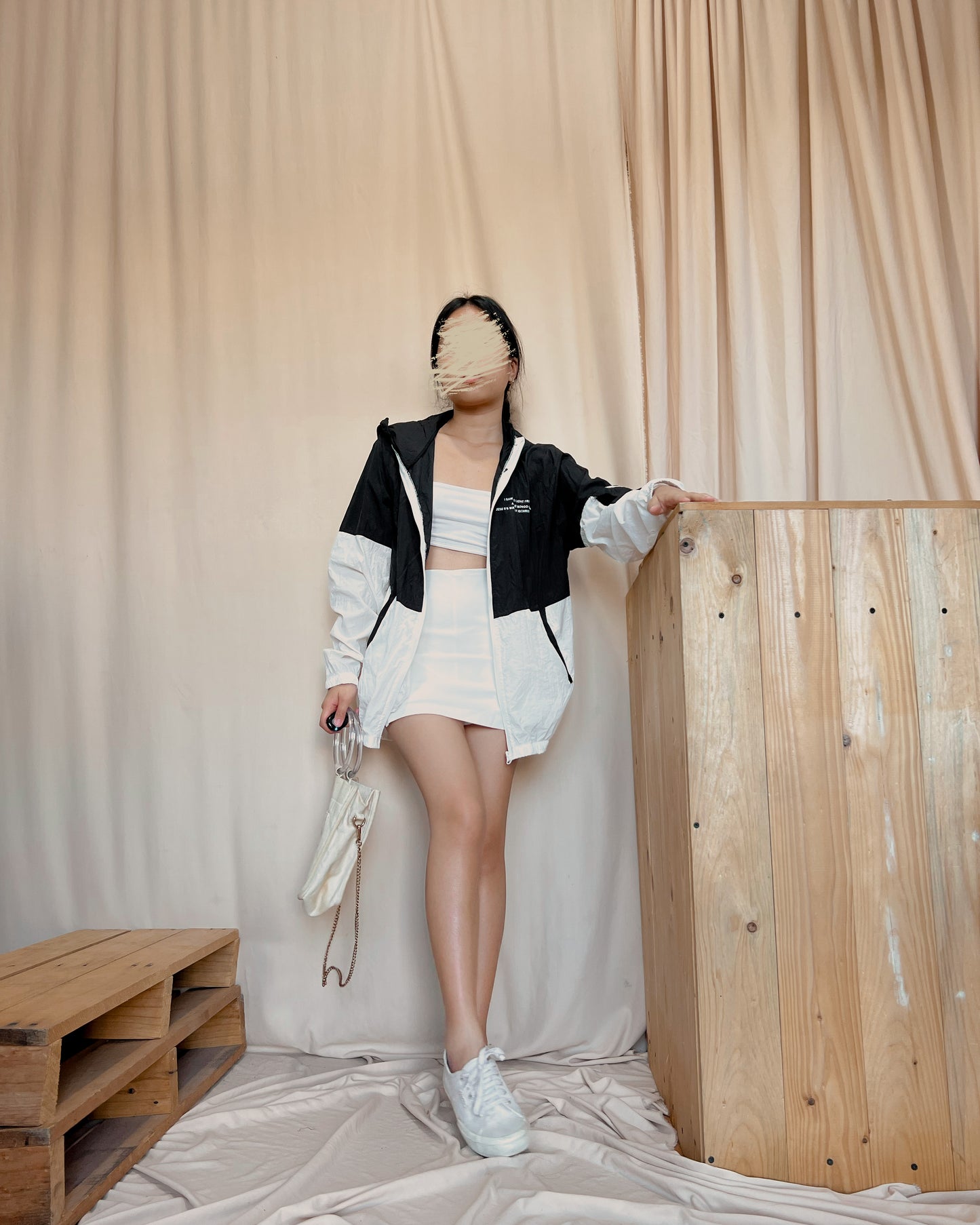 black and white jacket