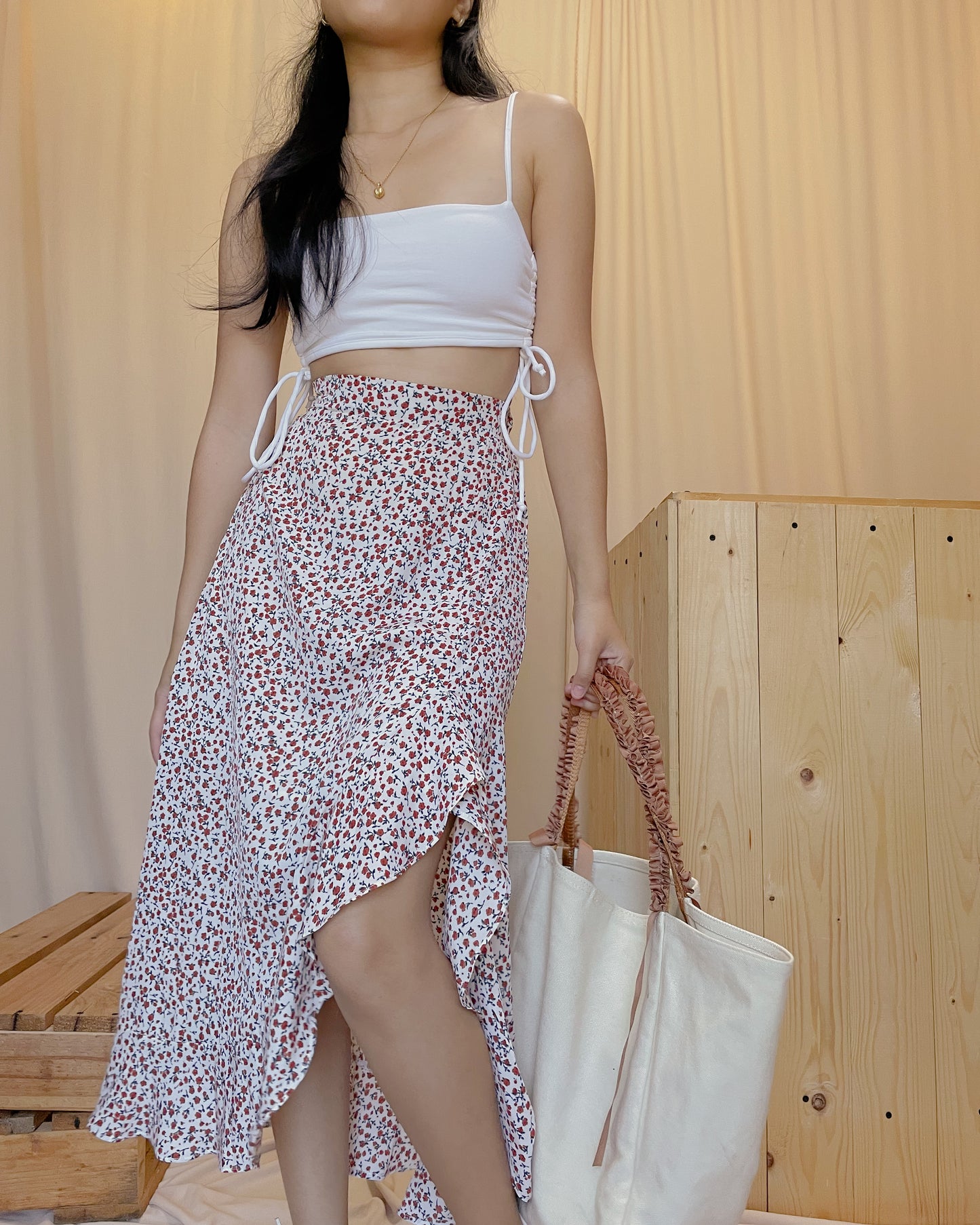 46. asymmetrical midi dress with side slit A10