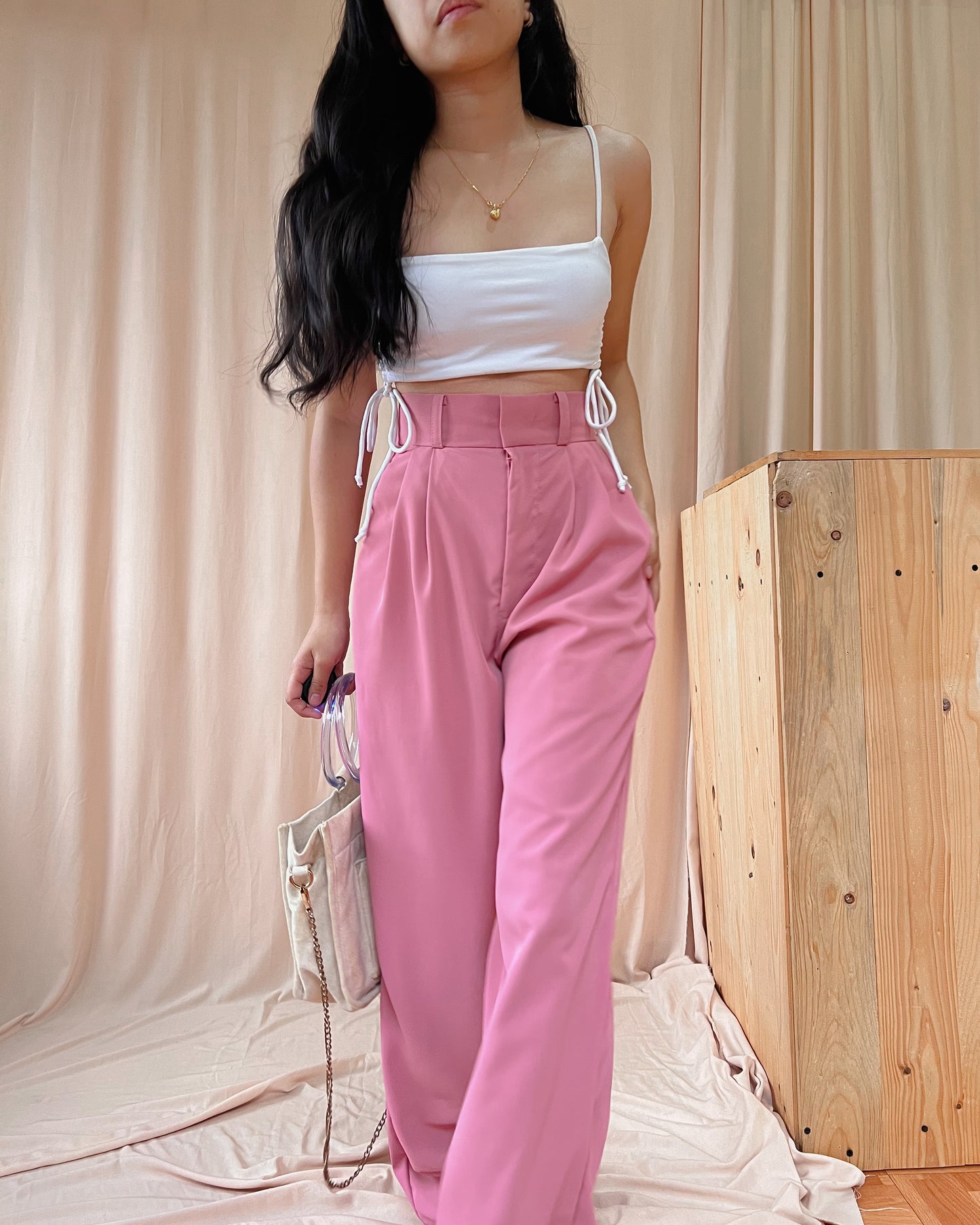 OLT Trousers in BARBIE PINK