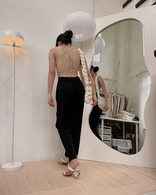 ankle length black high quality trousers B22 (24-28)