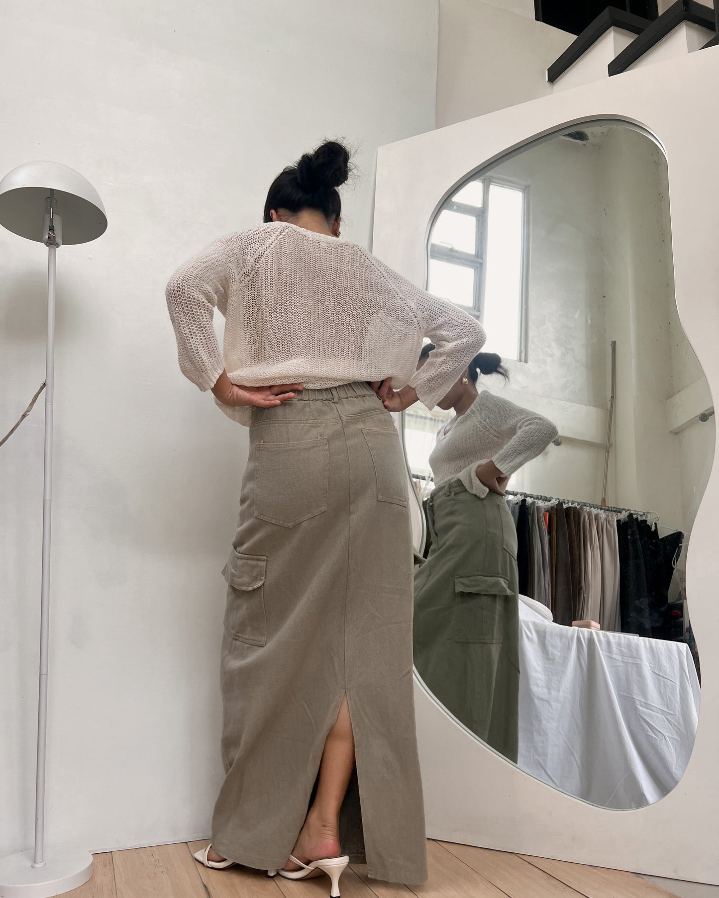 UNIQLO knitted cream top