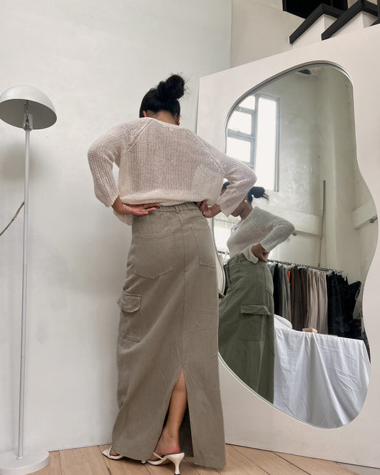 UNIQLO knitted cream top