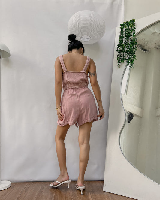AMERICAN EAGLE linen button down romper shorts