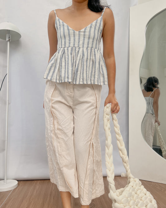 nude ankle length trousers B18