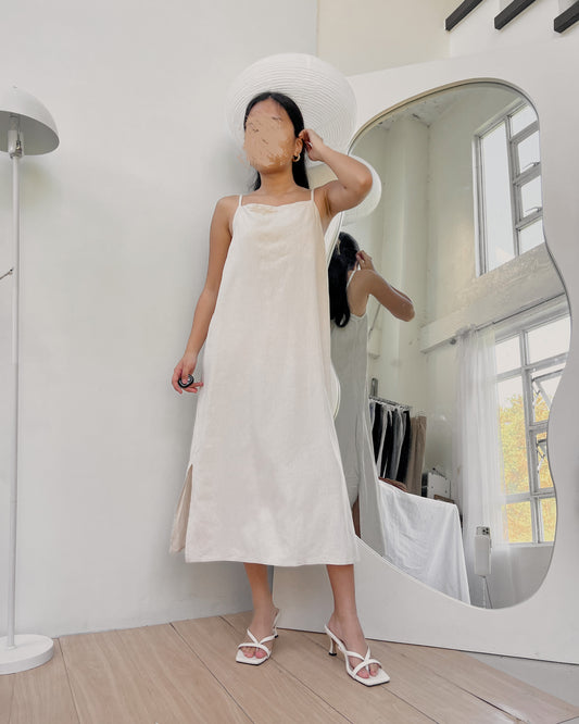 linen slip dress