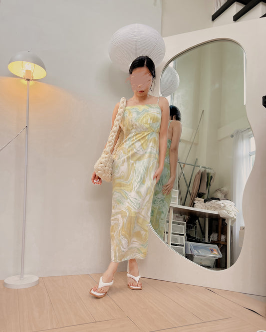 abstract printed dress