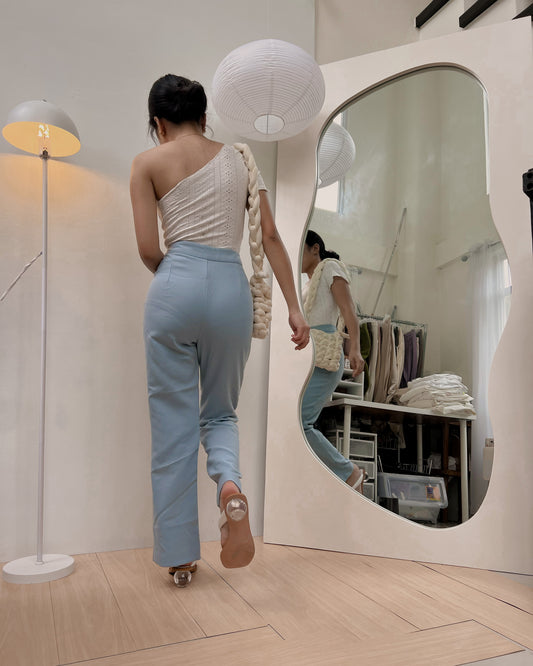 baby blue high quality trousers X2 (26-27)