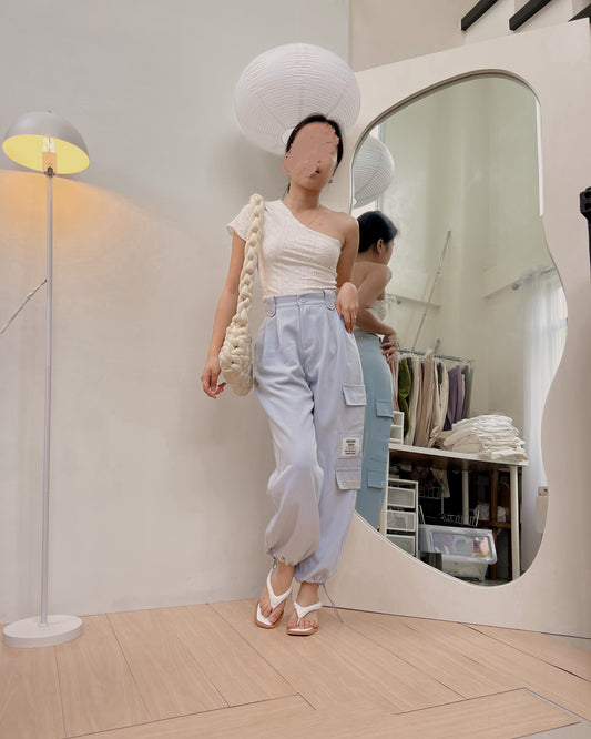 baby blue cargo style  high quality trousers X4 (24-25)