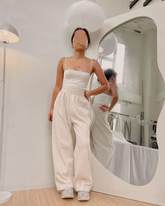 nude ribbed knit lounge pants (24-32) 🌺