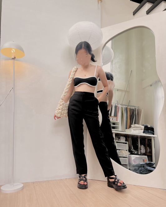 ankle length black high quality trousers Y88 (31-32)