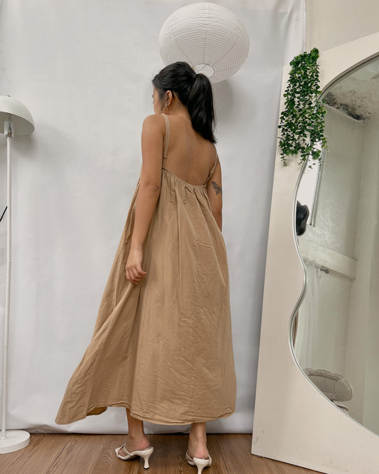 brown babydoll dress