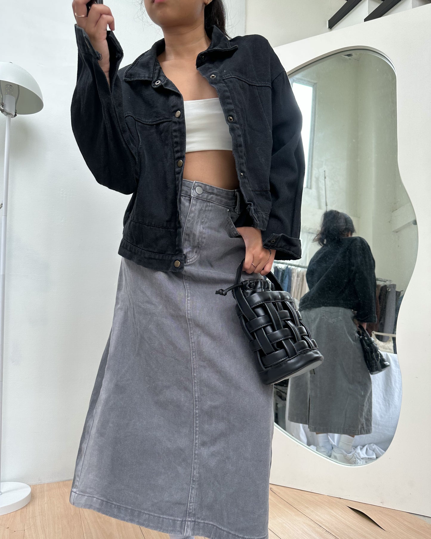 black denim jacket