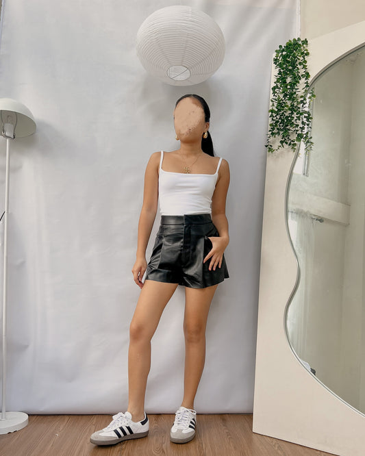 ZARA leather trouser shorts K2