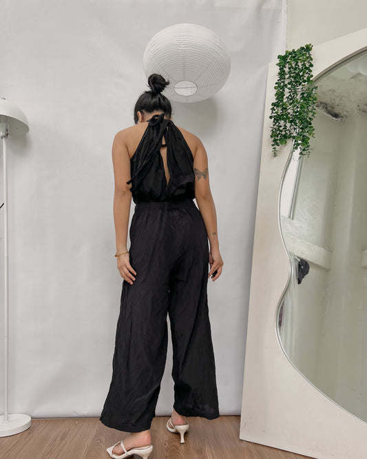MANGO linen blend  romper pants