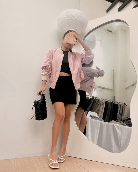 pink high quality bomber jacket