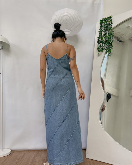 most faveee 😭 denim slip dress