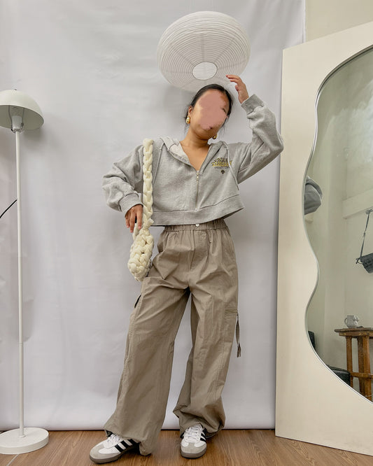 nylon cargo pants B48