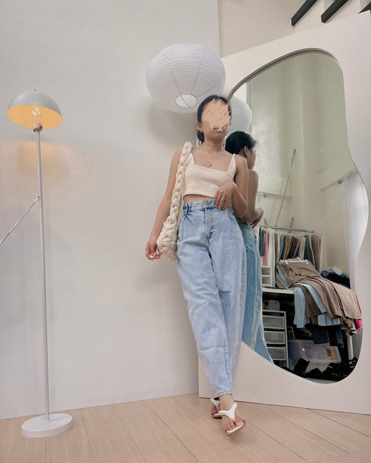 acid washed mom jeans B28 (28-29)