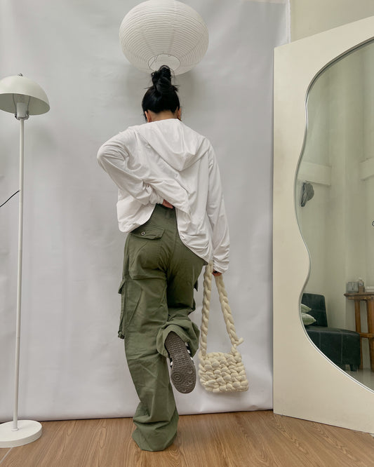 BERSHKA green cargo pants C8