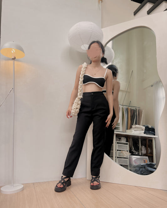 ankle length black high quality trousers Y88 (31-32)