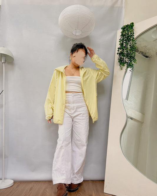 UNIQL0 yellow parka zip up jacket