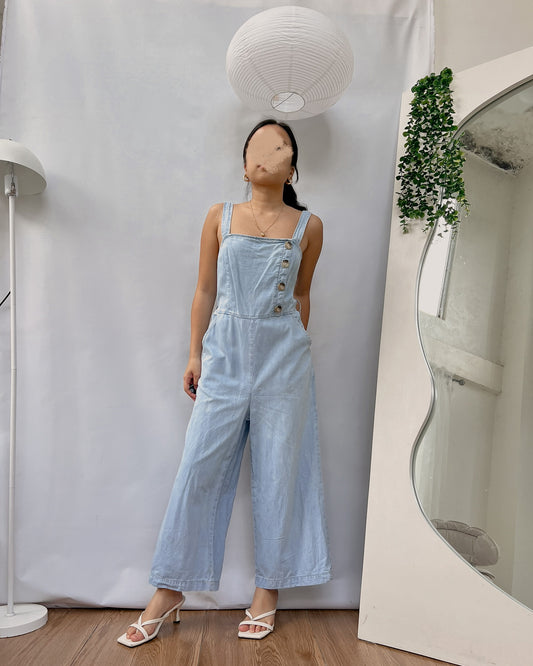 COTTON 0N soft denim romper pants