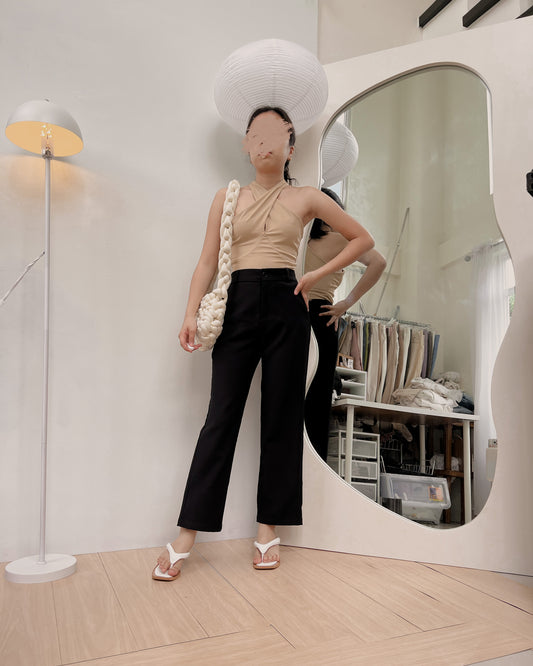 ankle length black high quality trousers B22 (24-28)