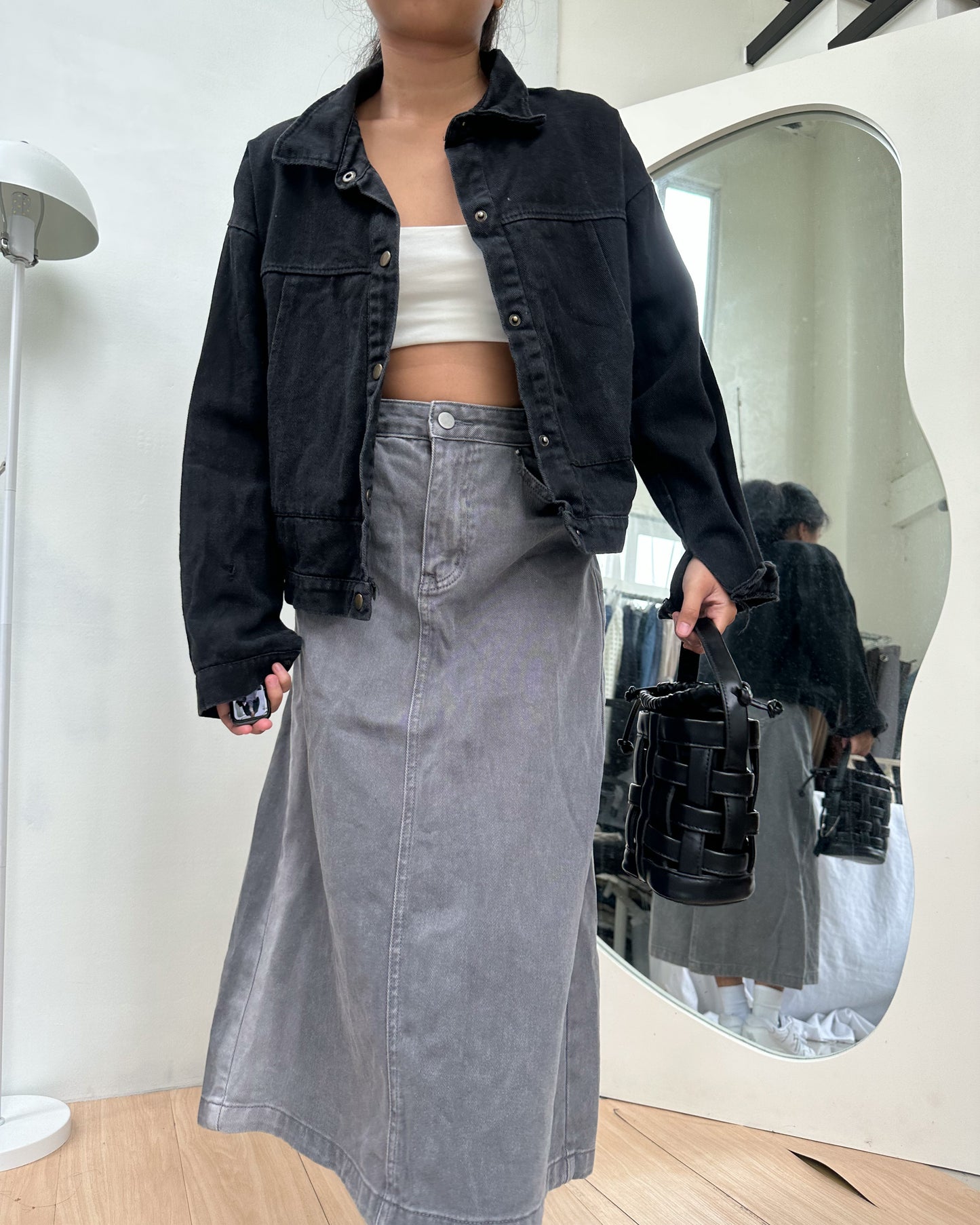 black denim jacket