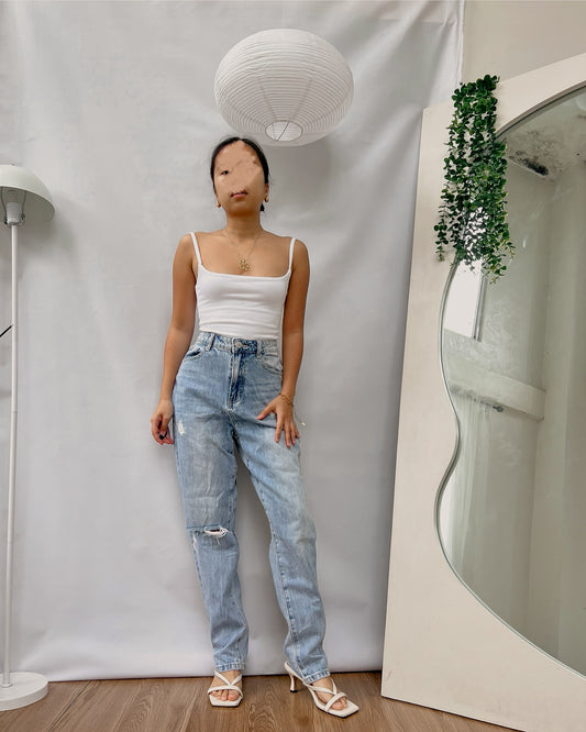 6XTY8IGHT tattered denim pants z23