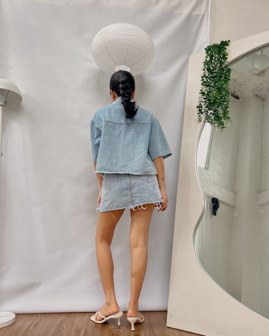 boxy denim jacket J193