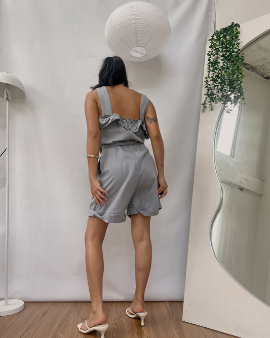 LOVE BONITO blue romper shorts