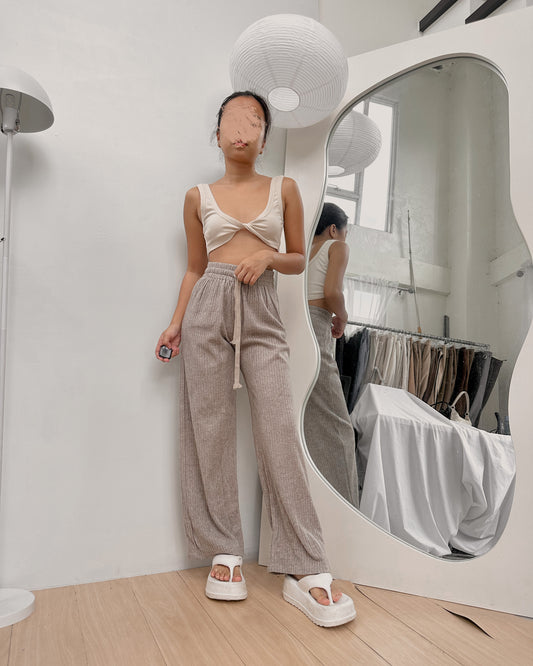 brown high quality knitted lounge pants (24-30)