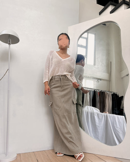 UNIQLO knitted cream top