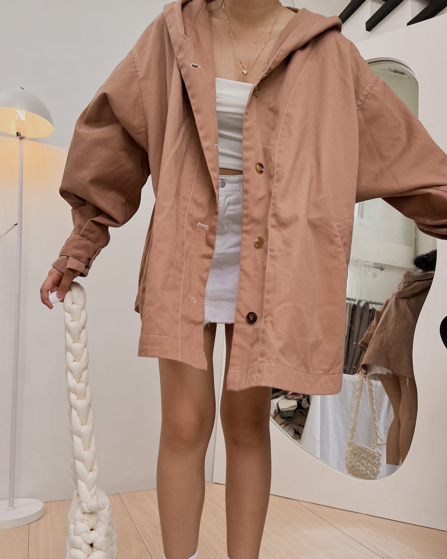 light pink bomber jacket