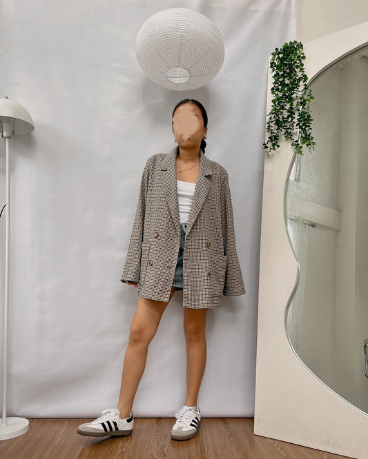 MONKI high quality gingham blazer