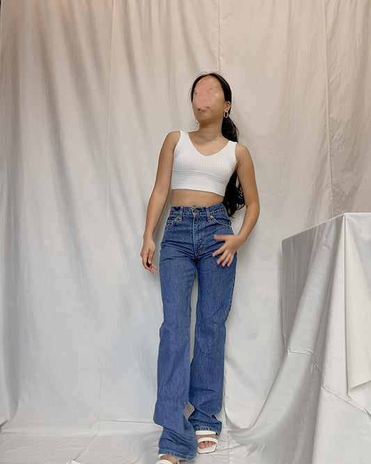 LEVIS semi flare style denim pants a26