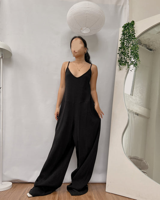 black romper knitted pants