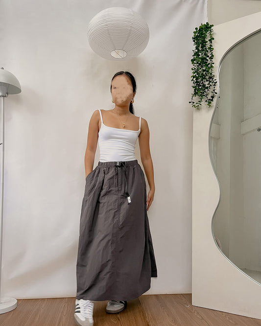 gray cargo skirt with belt E87