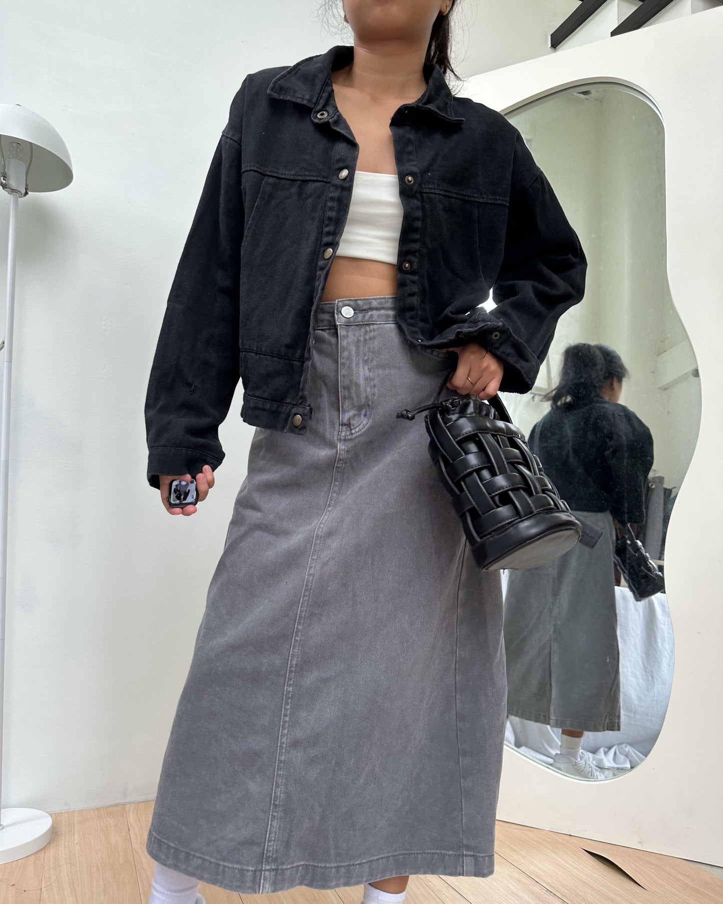 black denim jacket