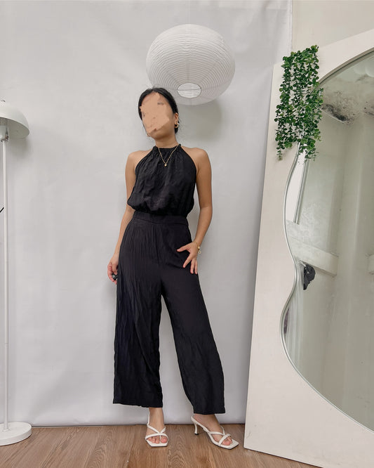 MANGO linen blend  romper pants