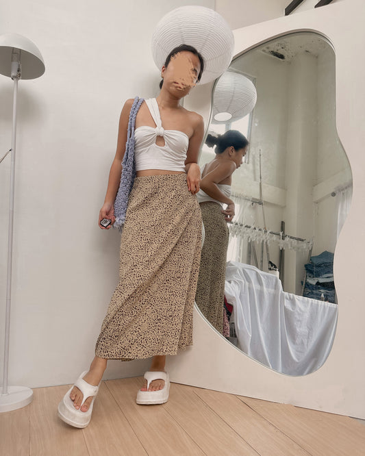 🤍animal print maxi skirt (26-27)