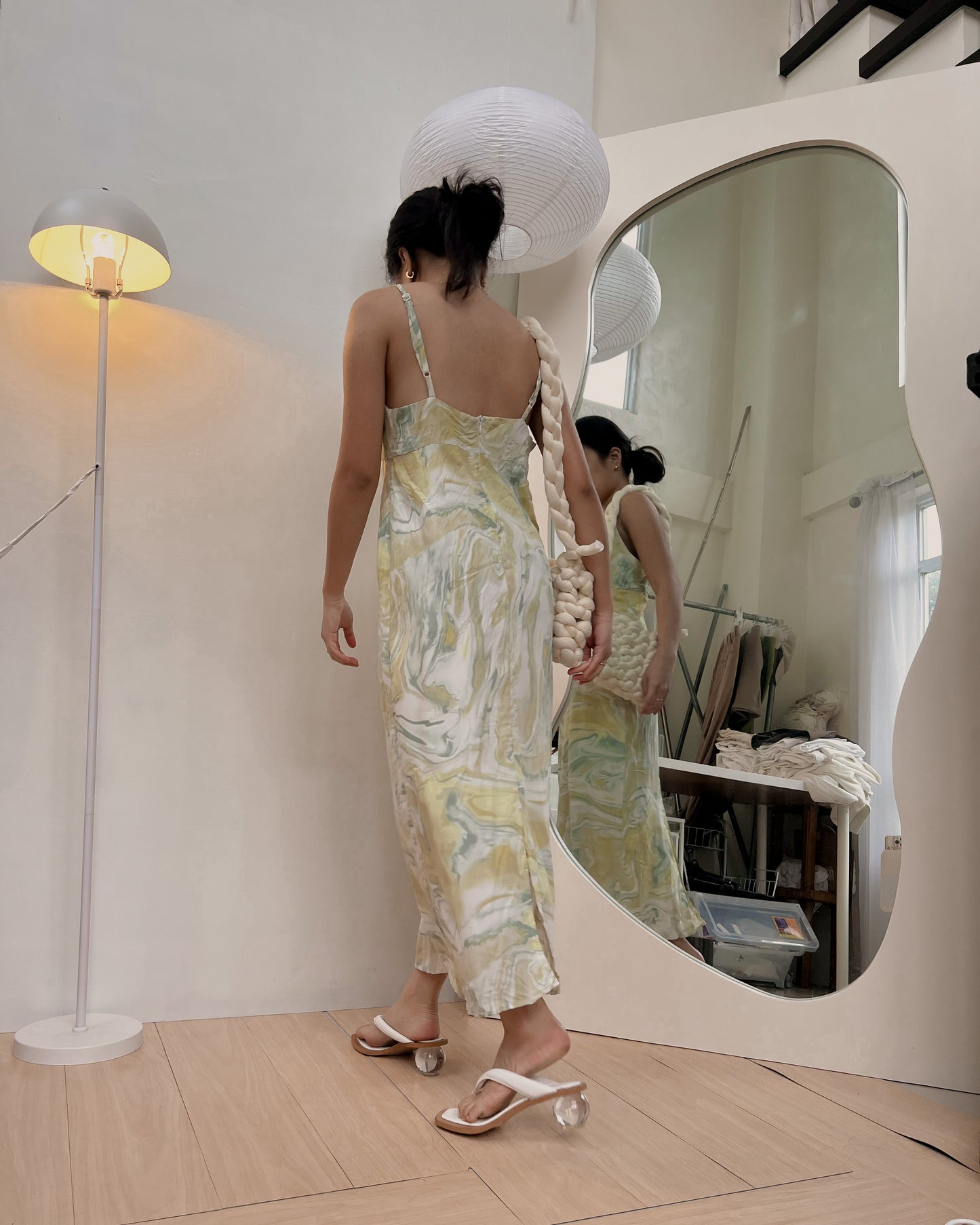 abstract printed dress