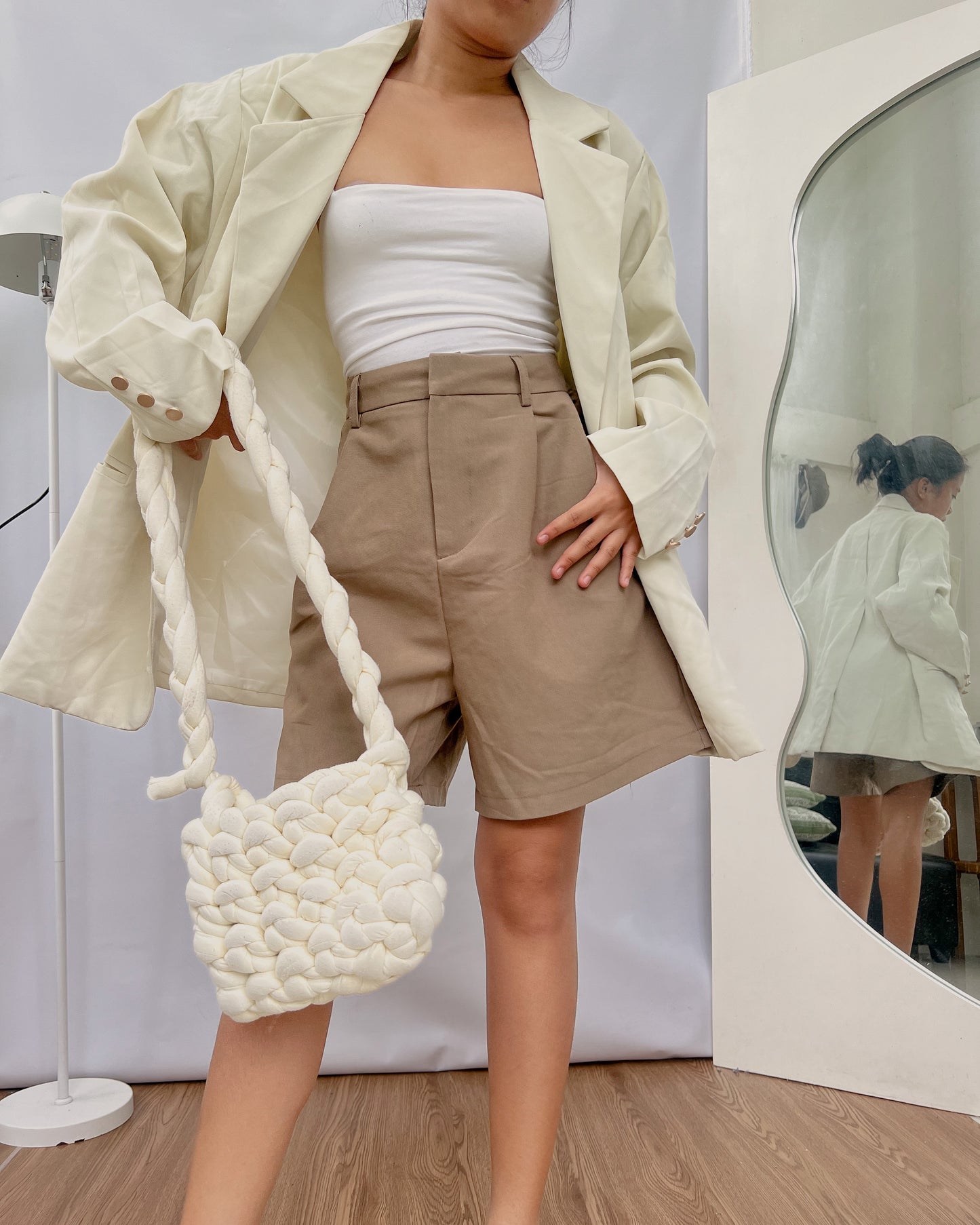 nude high quality double lined blazer