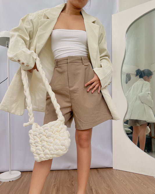 nude high quality double lined blazer