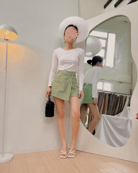 green denim skort T27 (27-28)