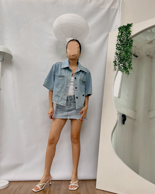 boxy denim jacket J193