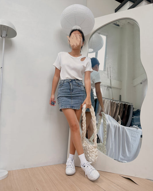 white tee
