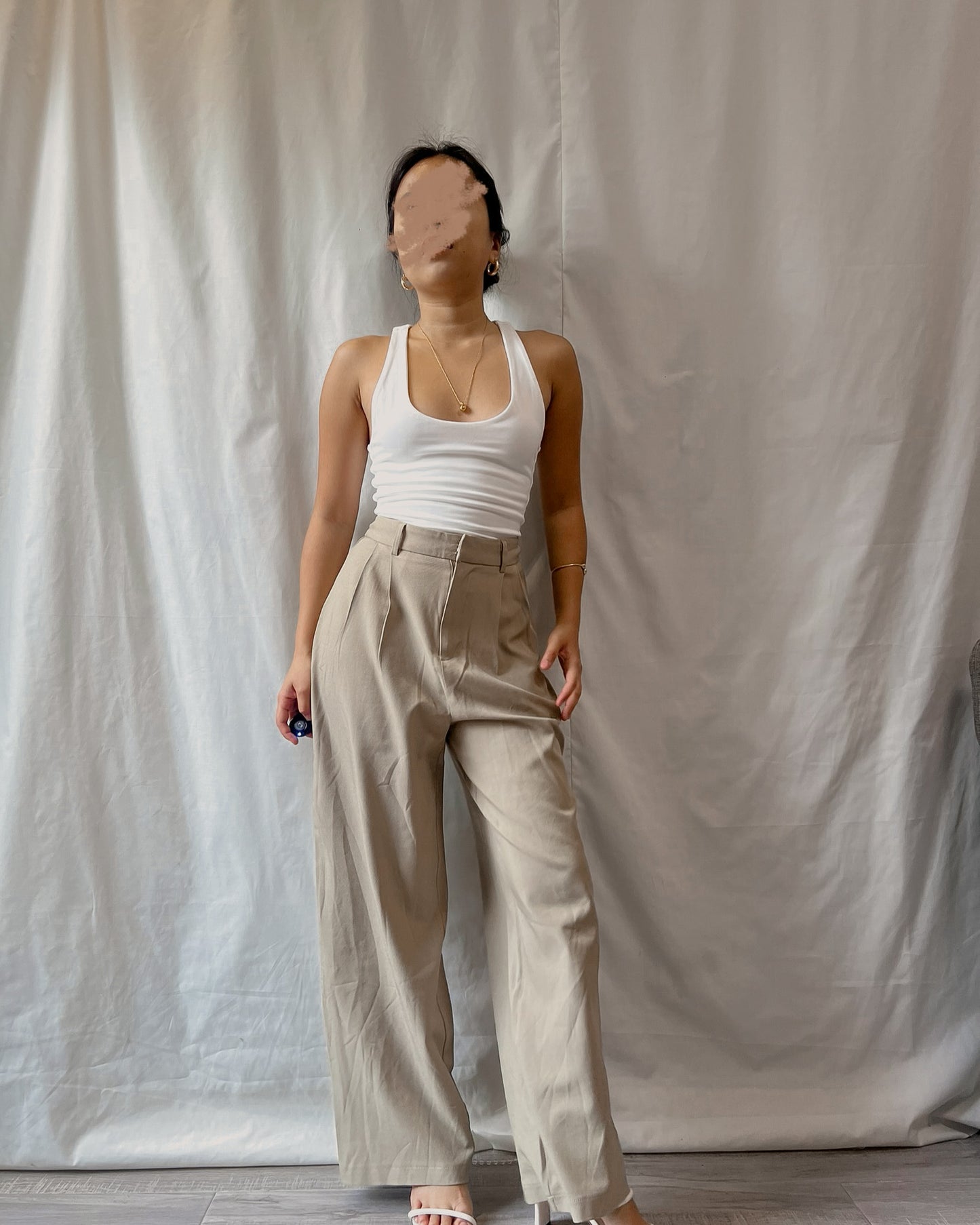 dark brown pleated trousers z12