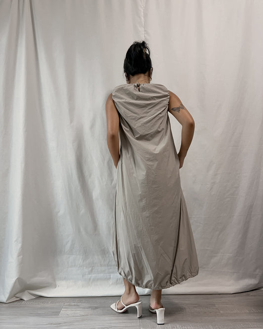 hollow out nylon cargo dress